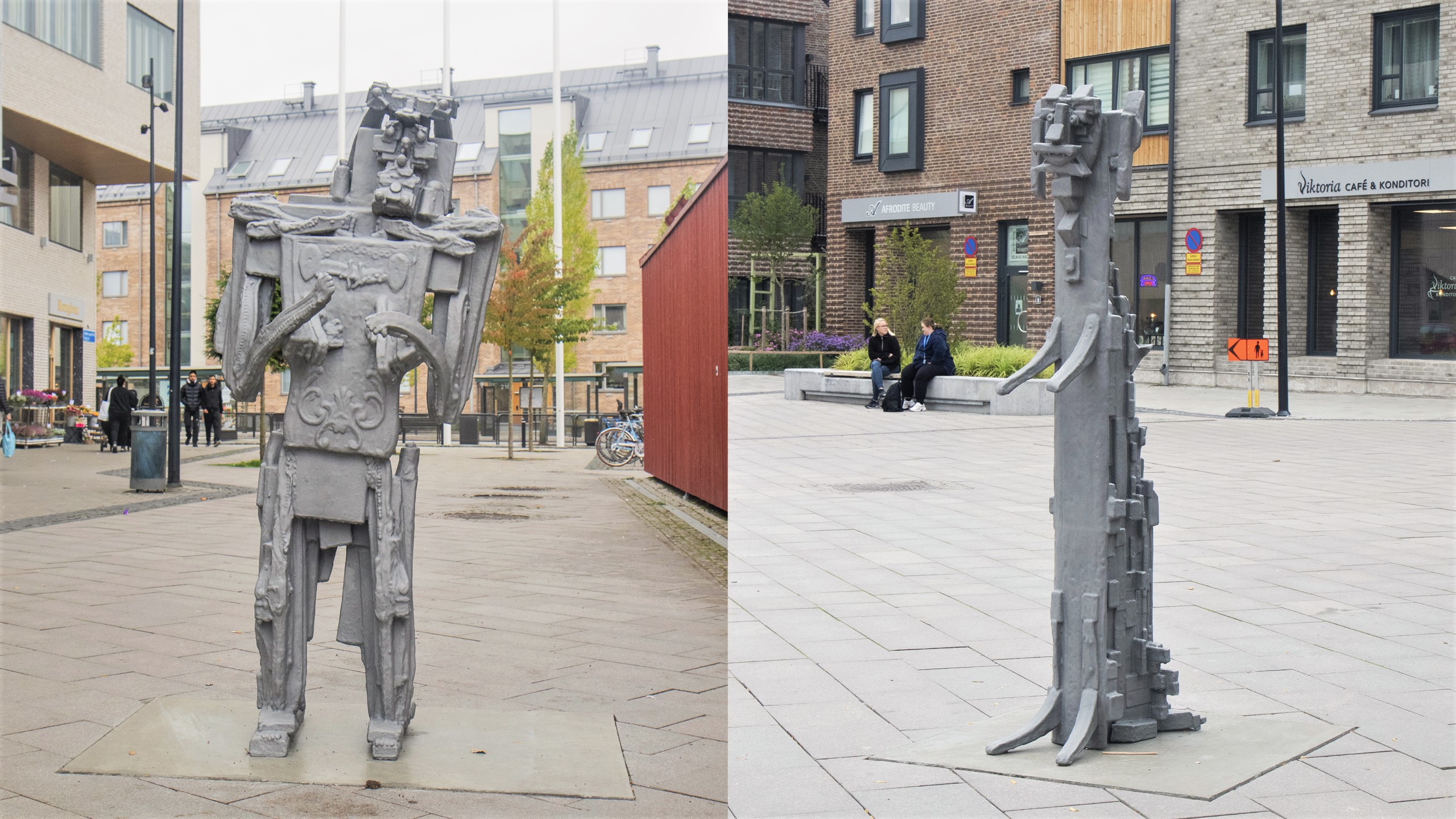 Två skulpturer av Max Ockborn